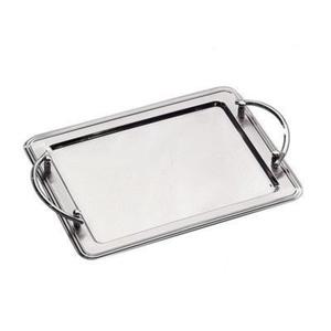 Nueva bandeja de servicio de acero inoxidable de calidad premium hecha a mano con diseño de forma redonda bandeja de servicio para servir alimentos - Product Image 4