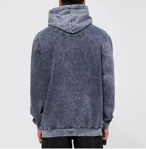 Wholesale Custom Logo Acid <b>Wash</b> Men's Pullover Hoodies New Design Vintage Heavyweight Acid <b>Wash</b> Hoodie For <b>Boys</b> - Product Image 2