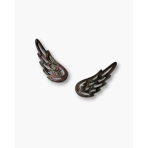 Composant de bijouterie en filigrane en forme d'aile, Nacre noire - Product Image 1