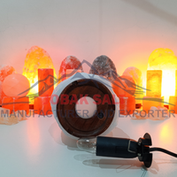 Lampes en sel de l'Himalaya artisanales biologiques, cristal de roche blanc naturel sculpté, lampe de table purifiante à toucher réel, qualité supérieure