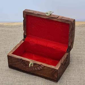 Wooden <b>keepsake</b> <b>Box</b> with Hinged Lid for Recipes Decorative Storage as <b>Keepsake</b> Acacia Wood Decorative Storage <b>Box</b> BY HF CRAFTS - Product Image 5