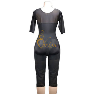 Moldeador de cuerpo completo sin costuras de <span class=keywords><strong>media</strong></span> manga larga con cremallera de tres filas personalizado levantador de glúteos moldeador de cuerpo de mujer de talla grande para mujer - Product Image 6