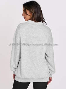 Sudadera Extra Grande con Cuello en V para Mujer, Sudadera de Forro Polar con Mangas Largas, Sudadera con Capucha, Top Cómodo, Atuendos 2026, Ropa Juvenil y Preppy - Product Image 5