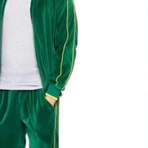 Custom High Quality Hooded Winter Solid <b>Velour</b> <b>Tracksuit</b> Men Sportswear Polyester/Cotton Elastic Waist Lightweight - Product Image 5