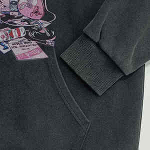 Sweat à capuche ample à manches longues pour homme en coton pur imprimé, collection automne - Product Image 4