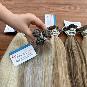 Super vente 100% extensions de cheveux humains vierges extension de cheveux naturels droits I tip Top 1 de l'usine du Vietnam en gros - Product Image 5