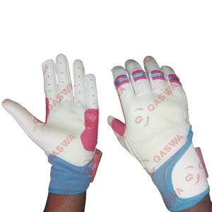 Gants de frappeur en cuir de couleur unique Gants de frappeur extensibles à longue manchette pour joueurs professionnels - Product Image 2
