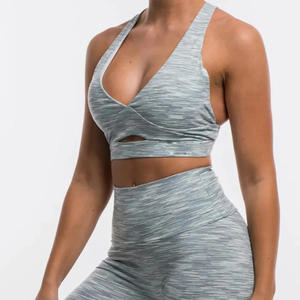 Sujetador deportivo personalizado en blanco para mujer, ropa deportiva de alta calidad para Fitness, Yoga, precio barato, diseño de logotipo personalizado, sujetador de nailon Spandex para mujer - Product Image 3