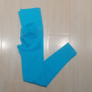 Leggings de yoga à séchage rapide pour femmes avec taille élastique Pantalon d'entraînement à motif solide Spandex/Nylon Vêtements - Product Image 3