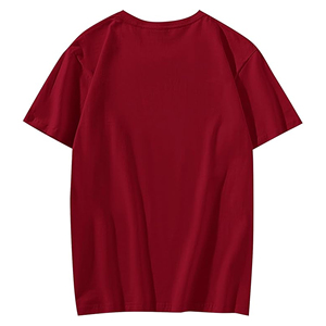 เสื้อยืดคอกลมแขนสั้นผ้าฝ้ายแท้ 100% สำหรับผู้ชายไซส์ใหญ่ ทรงหลวม ระบายอากาศได้ดี ไม่เป็นขุย แบบเรียบ  รับสั่งทำ - Product Image 6