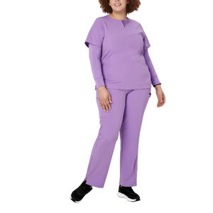 Vêtements d'hôpital pour femmes en gros directement du fabricant, logo personnalisé, tailles plus grandes, ensembles d'uniformes d'infirmière, ensembles chirurgicaux en spandex - Product Image 5