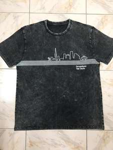 Venta al por mayor de impresión personalizada en blanco lavado con ácido camisetas estilo Vintage peso pesado de algodón de gran tamaño hombres Camiseta de manga corta - Product Image 4