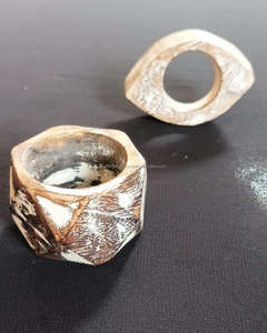 Anillos para Servilletas, Posavasos y Manteles Individuales de Madera Vintage Hechos a Mano, Ecológicos, Accesorios de Cocina de la India para Bodas, Manualidades - Product Image 3