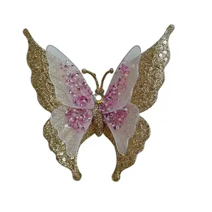 Glistening Festive Finesse: Butterfly Plastic and Fabric Christmas