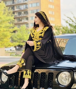 Ropa tradicional hecha a mano vestido afgano de alta calidad mejor Material afgano Vintage vestidos de mujer 0731 - Product Image 6