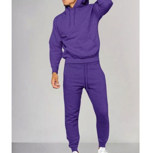 Conjunto de Sudadera con Capucha Gruesa de Forro Polar Personalizada y Pantalones Deportivos Apilados, Chándal Unisex de Estilo Urbano - Product Image 6