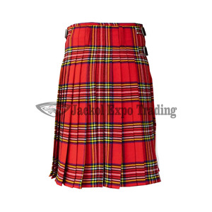 Highland Traditional Royal Stewart Tartan 8 Yard Kilt-Kilts de tamaño personalizado para hombres Scottish Handmade Tartan Kilts - Product Image 2