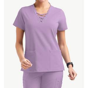 ชุดสครับผ้ายืดสำหรับผู้หญิงกางเกงขาตรงแบบยืดได้สี่ทิศทางเครื่องแบบทางการแพทย์ปรับแต่งได้ - Product Image 6