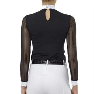 Camisa Ecuestre Transpirable de Manga Larga para Mujer, Capa Base para Montar a Caballo, Diseño Personalizado, Camisas Ecuestres para Mujer - Product Image 5