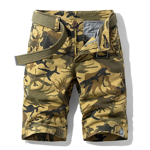 Pantalones Cortos Cargo Casuales para Hombre 2026, Camuflaje, Bolsillos con Cremallera Media, Diseño de Parches, Talla Grande, Tácticos, Antiarrugas, Cintura 100% Algodón - Product Image 5