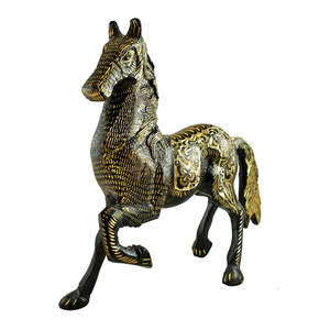 Statue de cheval en laiton doré dans des tailles personnalisées, superbe statue vintage en laiton, statue en laiton faite à la main - Product Image 3