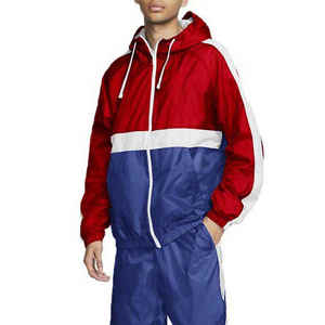 Vente en gros OEM survêtement en nylon pour hommes vestes zippées Jogger Outwear survêtement logo personnalisé ensemble deux pièces coupe-vent - Product Image 3