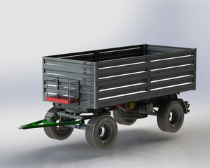 Remolque basculante de 4 ruedas y 8 toneladas de EE. UU. con volquete hidráulico Remolque adjunto a tractor agrícola de calidad de nuevo diseño para uso agrícola - Product Image 2
