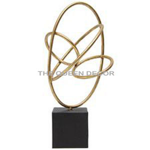 Sculpture en métal fini doré au design moderne pour la maison ou le bureau Décor de table attrayant avec ornements de vente à chaud - Product Image 2
