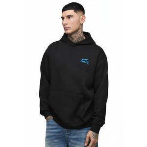 Custom Manufacturers Winter High Quality Casual Designer Heavyweight Regular Fit 100% Cotton <b>Plain</b> Dyed <b>Black</b> Men's <b>Hoodie</b> - Product Image 1