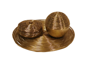 Dernier arrivage Bol de service en métal pour bonbons et chocolat Plateau de service de haute qualité Lot de 2 pour une utilisation sur table - Product Image 3