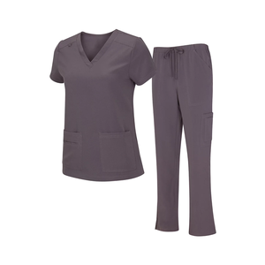 High Quality 2024 <b>Scrub</b> Sets Pattern Medical <b>Scrub</b> Uniforms Women's Custom <b>Plus</b> <b>Size</b> Nurse Hospital Uniforms Knitted Fabric - Product Image 4