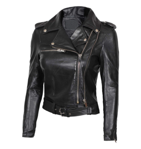 2026 veste en cuir véritable personnalisée en gros pour les femmes coutures de qualité supérieure, manches longues, coupe ajustée et logo personnalisé disponible - Product Image 3