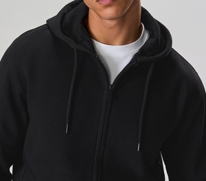 Sudadera con capucha y cremallera bordada a la moda para ropa de moda Sudadera con capucha básica de manga larga con cremallera para la comodidad diaria - Product Image 3