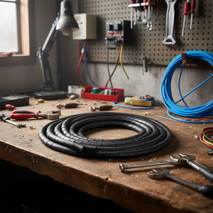 Funda Espiral para Cables Negra PP8075 de 15 mm x 2 m para Cables y Alambres - Product Image 3