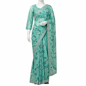 Chemise en mousseline à imprimé numérique, tissu en polyester, anti-boulochage, légère, respirante, haut pour tous les jours, bureau, décontracté, mode, vente en gros - Product Image 1