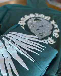 OEM 500GSM Pull à capuche unisexe à impression bouffante poids lourd 3D Impression strass Sweats à capuche surdimensionnés personnalisés - Product Image 3