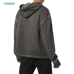 Sweat-shirts à capuche décontractés personnalisés avec logo OEM, haute qualité, unisexe, coupe classique, en molleton 100 % coton épais ou en tissu éponge français - Product Image 2