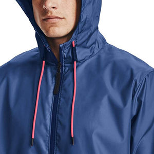 Chaqueta Cortavientos de Lona de Alta Calidad para Hombre, con Capucha, Cierre Frontal, Impermeable, Transpirable, Ecológica, Ligera, para Correr al Aire Libre - Product Image 6