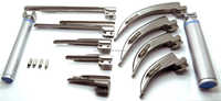 11 Pcs Manual Fiber Optic Macintosh Miller Combo Laryngoscope Set LED Handle Stainless Steel Reusable CE OEM Private Label ISO