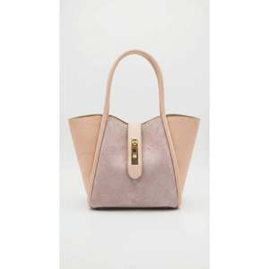 Borsa Artistica 26037 Design Strutturato in Vera Pelle Dollaro e Camoscio, Realizzato a Mano in Italia - Product Image 1