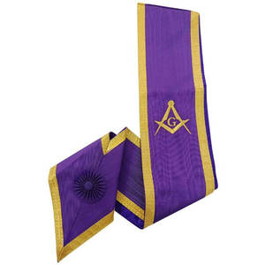 Bordado a máquina personalizado Masonic Regalia Masters Sash Venta al por mayor Freemasons Regalia Sash para uniforme - Product Image 3