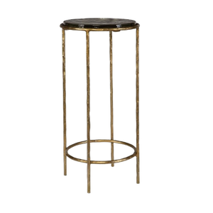 Mármol y bebidas de metal Extremo lateral Pequeña mesa de café Nuevo diseño Muebles de sala de estar de lujo Uso doméstico moderno Artículo al por mayor - Product Image 2