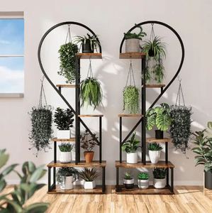 Best Selling Multi Tier Metal <b>Plant</b> Stand Unique Half Heart Shape <b>Plant</b> Stands for Outdoor Indoor Home Garden Balcony - Product Image 2