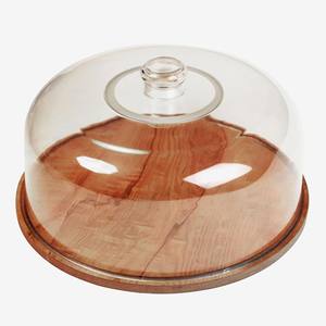 Soporte para Pastel de Madera Natural, Fabricante al por Mayor, Mejor Precio, Cubierta de Cristal, Hecho a Mano, Reutilizable, para Servir Postres - Product Image 1