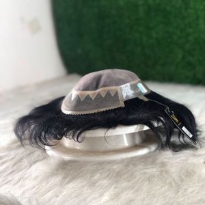 Tupé de Encaje Frontal Francés para Hombre, 8x10 Pulgadas, Cabello Humano Real, Suave, Piel Delgada, Cierre Frontal de Encaje Rizado y Liso en Zigzag - Product Image 5