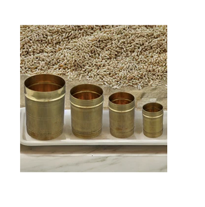 Laiton mesure tasse de riz padi métal mesure Pot Sculpture maison cuisine décoration meilleure vente vente - Product Image 3