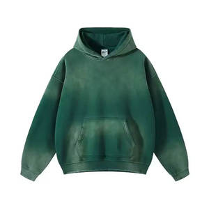 Sweat-shirts à capuche unis personnalisés 500 g/m², surdimensionnés, à épaules tombantes, en molleton de coton, sweats-shirts de luxe de haute qualité, lourds - Product Image 1