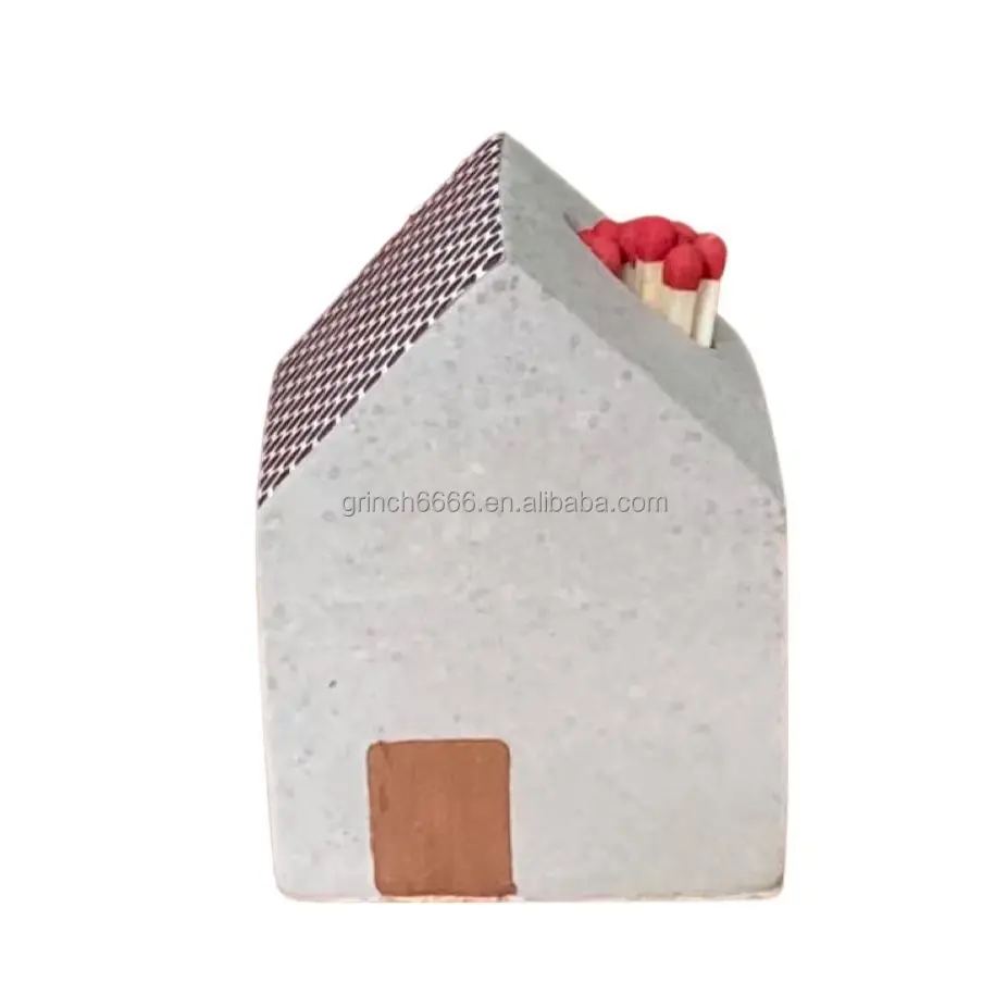 Support de correspondance en céramique avec gâteur décoratif moderne décoration de la maison cadeaux assortis à un pot de gâche pour des allumettes mignonnes et fantaisistes