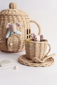 CASA DE MUÑECAS DE MIMBRE "CASA DE TETERA" HECHA EN VIETNAM 2022 ESTILO LINDO PARA NIÑOS - Product Image 5