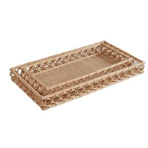 Bandeja de ratán de clasificación superior con el más nuevo diseño Forma de rectángulo de tamaño personalizado para mesa Café y artículos de cocina de Vietnam - Product Image 1